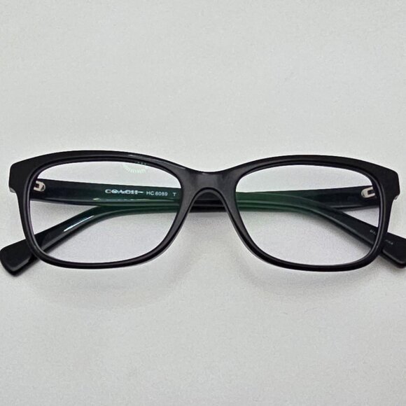 Coach HC6089 5002 Gloss Black Silver Full Rim Eyeglasses Frame 51-16-135 - Picture 11 of 13